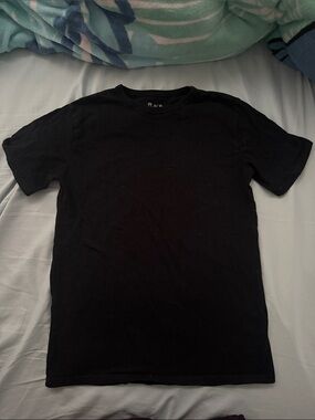 Place Black Crew Neck children place size 16 XXL T-Shirt